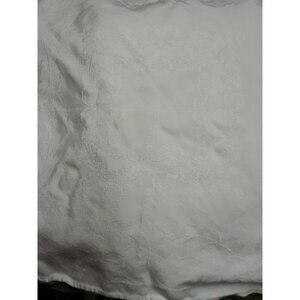 Lot 3 Vtg White Table Napkins 18in Square Elegant Floral Damask Formal Decor